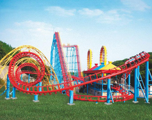 Fairground Roller Coaster Ride For Thrill Trip