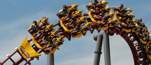 exciting amusement ride-roller coaster 