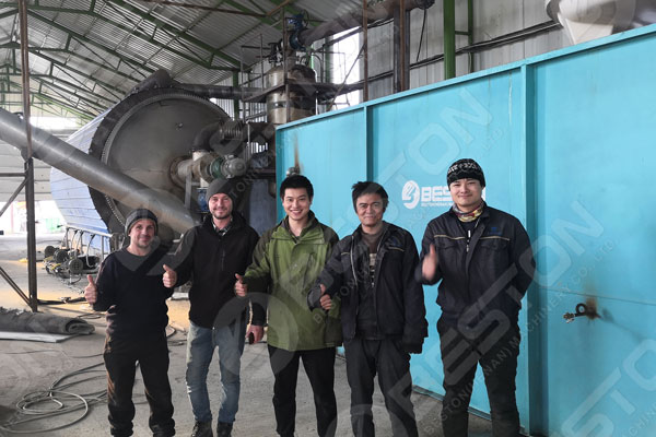 Beston and Customers with Pyrolysis Machine